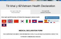 Hướng dẫn Khai báo y tế tại điểm kiểm soát dịch - Vietnam Health Declaration